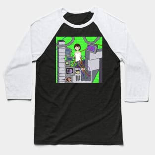 Serial Experiments Lain Hooked on the Wired Baseball T-Shirt